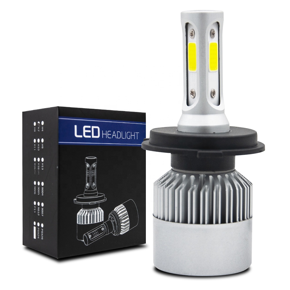 Nice s2 led auto headlight 4300k 6000k 8000k car light h1 h4 h7 9003 9005 a6 c7 led motorycle headlight bulb