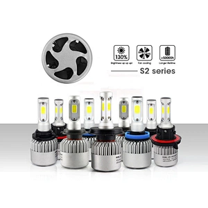 Nice s2 led auto headlight 4300k 6000k 8000k car light h1 h4 h7 9003 9005 a6 c7 led motorycle headlight bulb