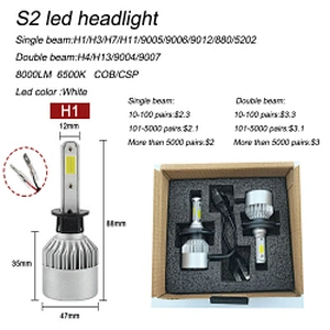 High power headlights led h11 led headlight bulbs s2 led headlight