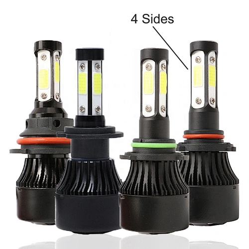 High Quality X7 Led Headlight 4 sides 48W 6500K LED headlight 9005 9006 9012 H11 H7 H4 COB led car bulb