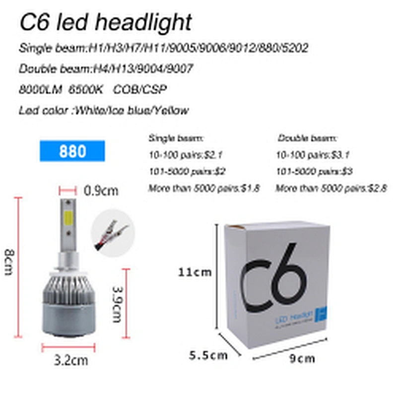 Auto Lighting System brand new 20000lm led head light 9006 h1 h4 high low headlight