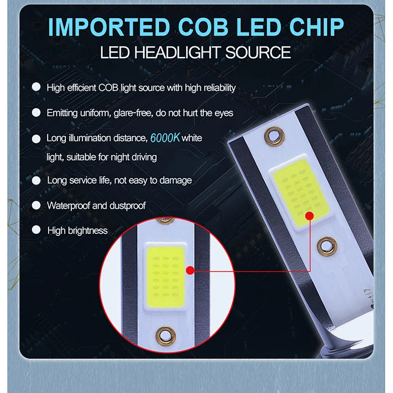 Liangjian fanless mini led car light 3000k 6000k 8000k auto headlamp h1 h4 h7 h11 h13 h27 automotive led headlight bulb