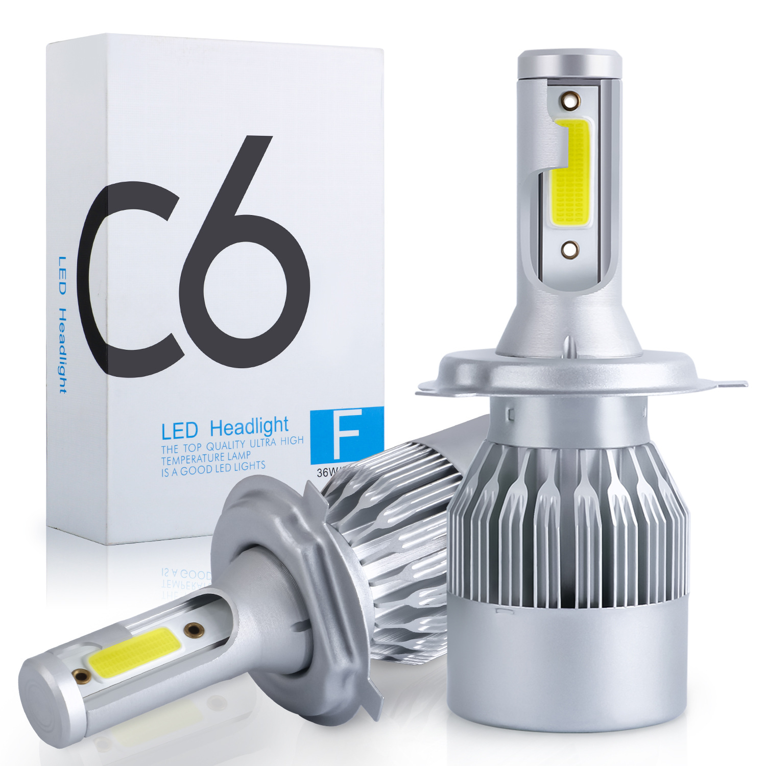 New C6 H4 LED Headlight H13 9005 9006 H1 H3 H27 881 H11 12V Car LED H4 Light H7 LED Headlight Bulb