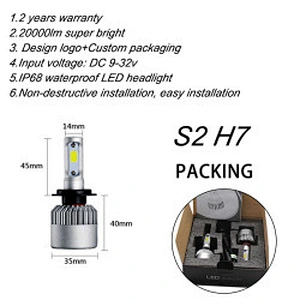 Cheap auto led headlampbick 4300k 6000k 8000k car light h4 h7 h11 9005 automotive s2 led headlight bulb kits