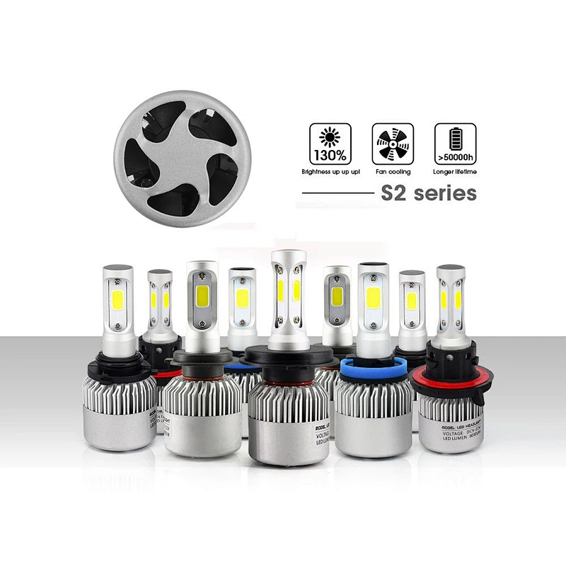 Brightest led auto headlamp bulb 6000k 8000k car light h4 h7 h11 h13 9005 9007 9003 automotive led headlight kits