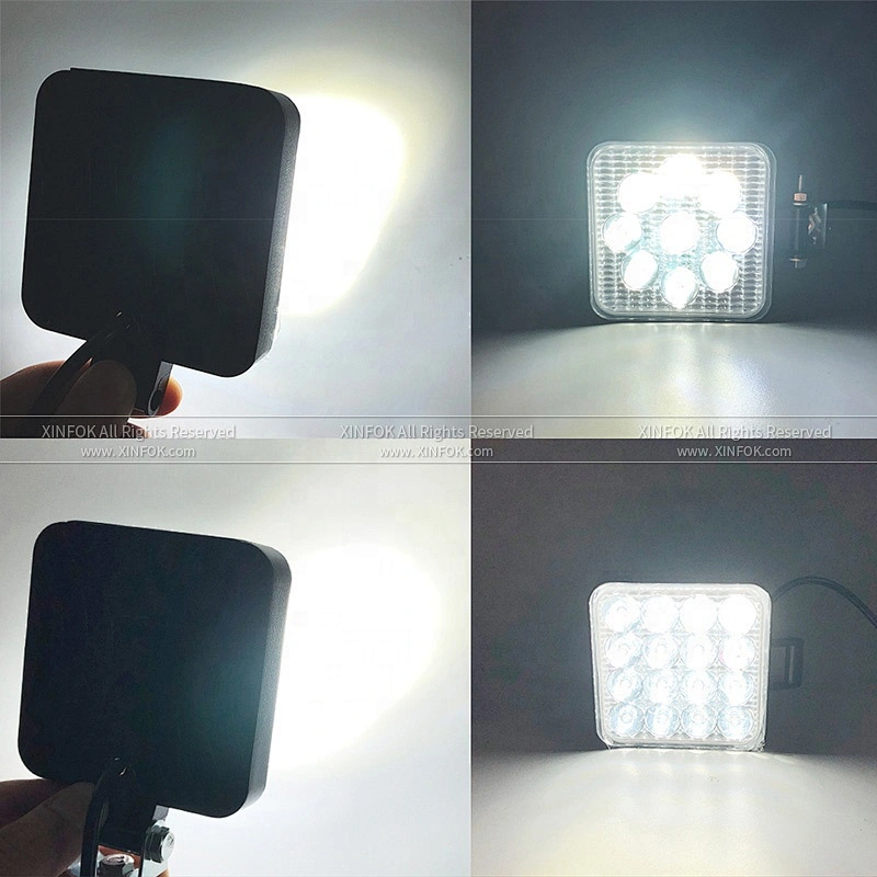 car led work light 48w flood lamp for car suv irradiation lamp