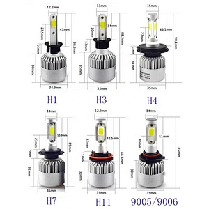 Brightest led auto headlamp bulb 6000k 8000k car light h4 h7 h11 h13 9005 9007 9003 automotive led headlight kits