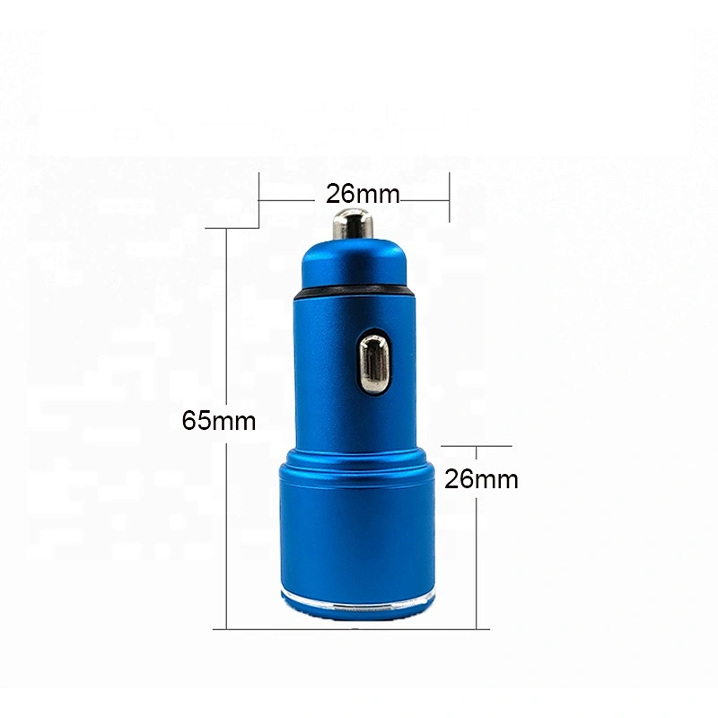 Factory Oem Mini 15W 12W Mobile Phone Charger Adapter Fast Dual USB Electric Car Charger For Xiaomi