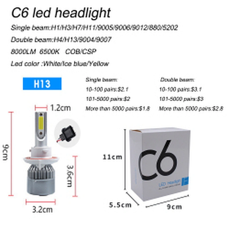Auto Lighting System brand new 20000lm led head light 9006 h1 h4 high low headlight