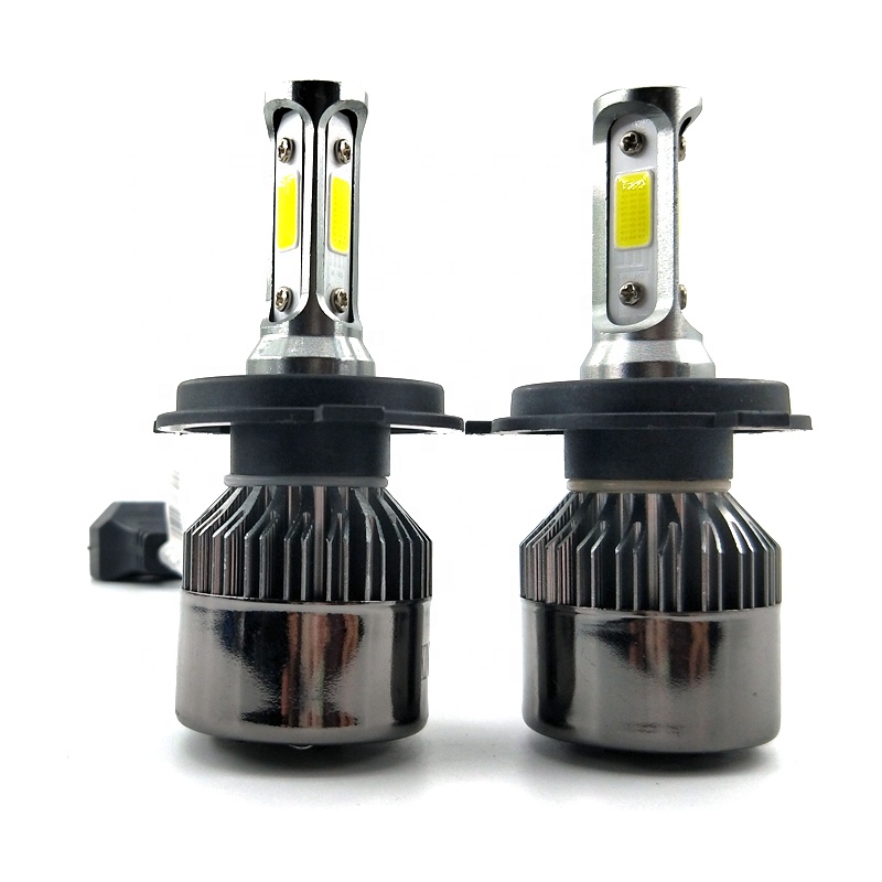 led headlights S2 h4 cob led headlight 9006 5202 h4 H7 H1 H3 car led bulbs