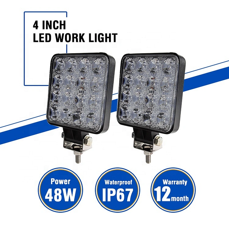 EXCAVATOR WORK LIGHT LED DRIVING LIGHT WORK LAMP 27W SQUARE 12V 24V OFFROAD LAMP 4WD ATV SUV OFFROAD TRUCK MACHINARY VEHICLE