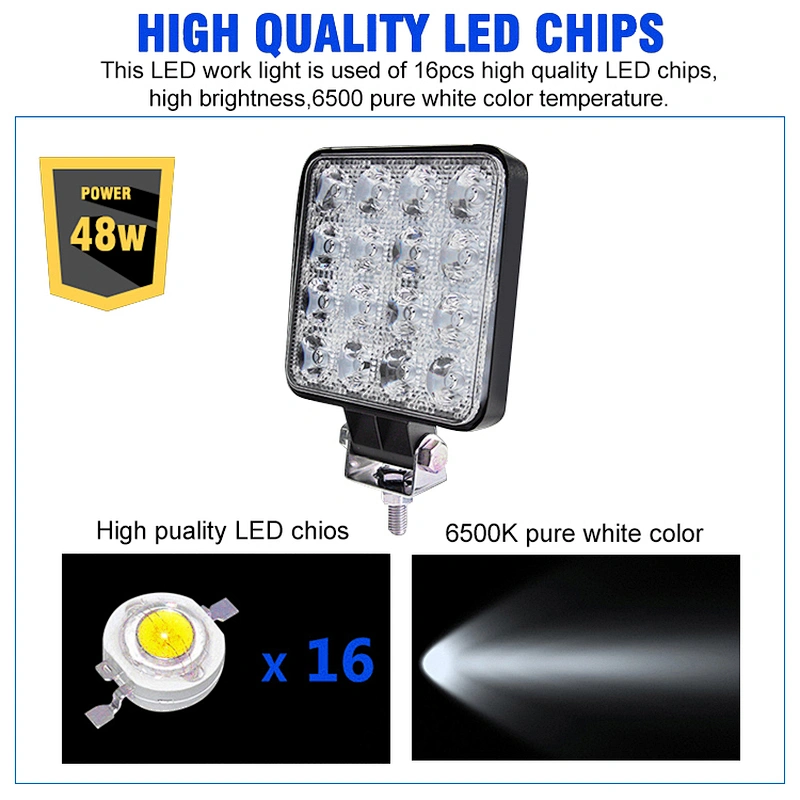 48w 16pcs off road car light inspection lamp led work light