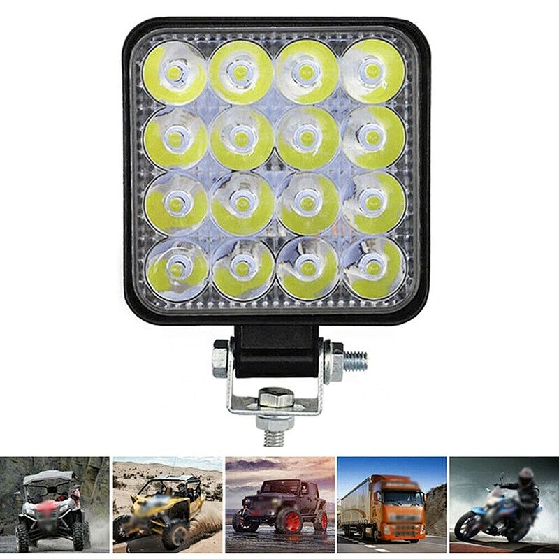 car led work light 48w flood lamp for car suv irradiation lamp