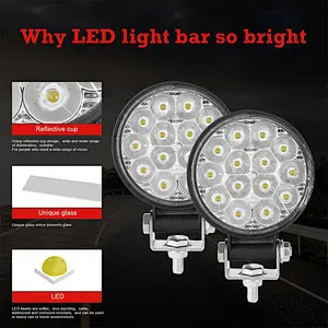 Round shape 14LED spot working light 42w Trucks auto off road led work light