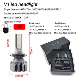 Led headlight conversion kit 9005 h1 h3 h7 high power led headlight