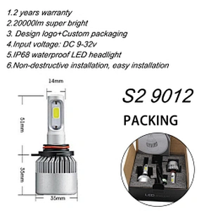 Cheap auto led headlampbick 4300k 6000k 8000k car light h4 h7 h11 9005 automotive s2 led headlight bulb kits