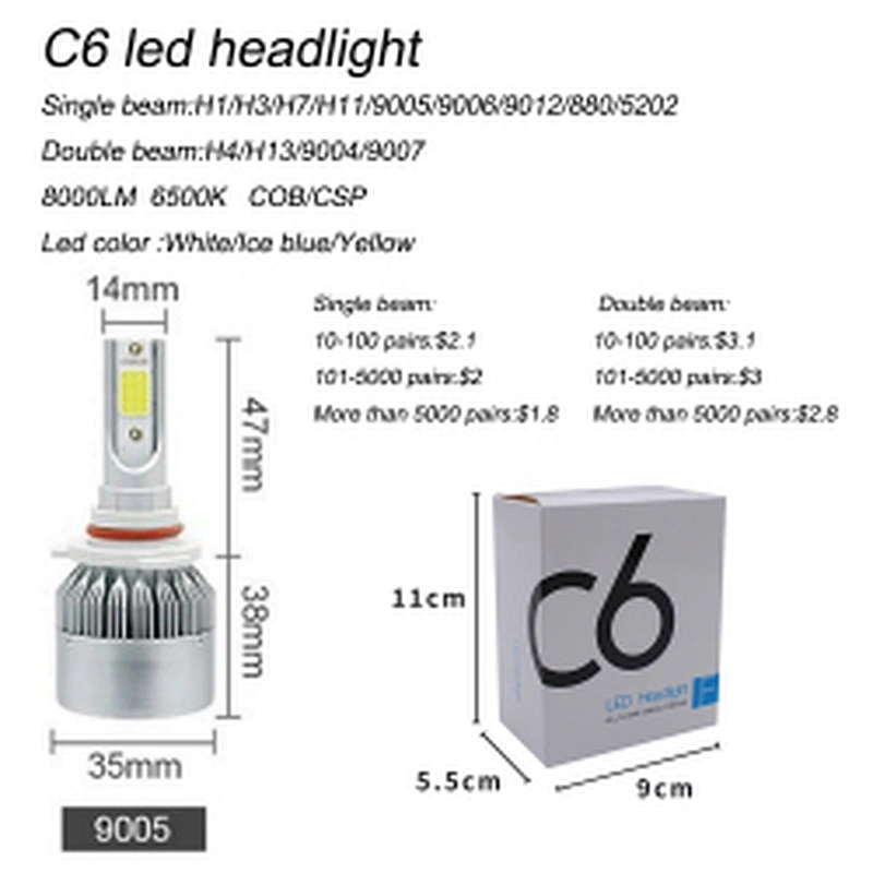 Auto Lighting System brand new 20000lm led head light 9006 h1 h4 high low headlight