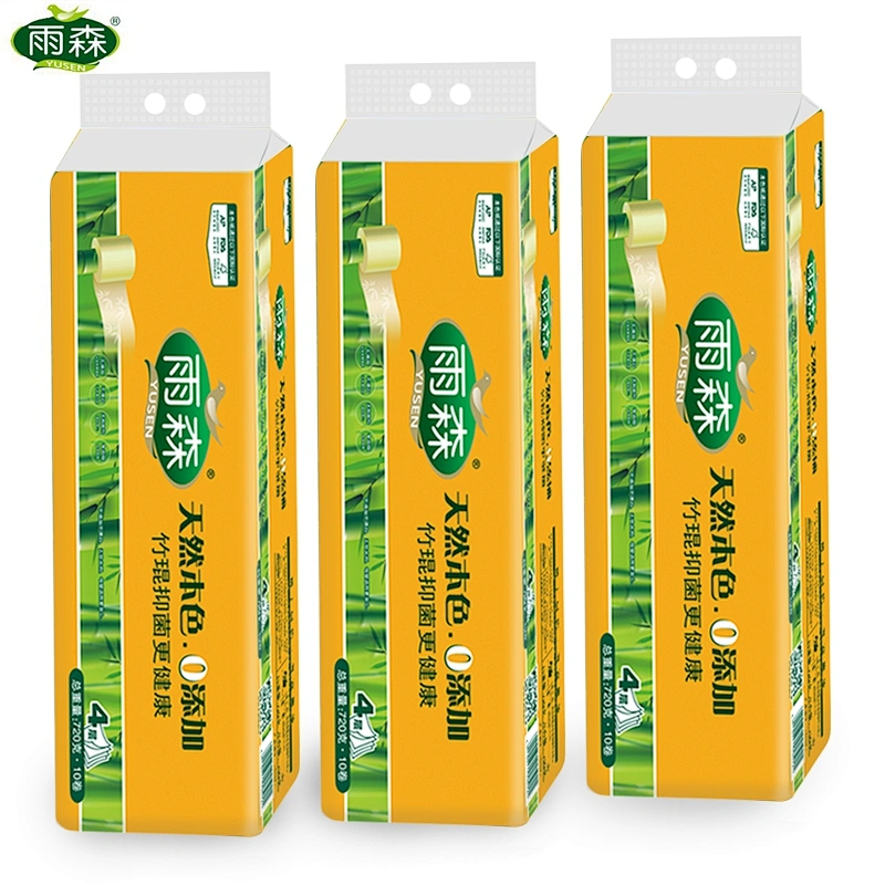 100% super absorbent personalized 4 ply 10 rolls 72g/roll bamboo toilet paper
