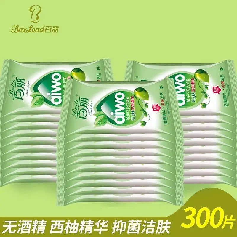 99.9% sterilization alcohol free antiseptic scented  hand wipes for restaurant