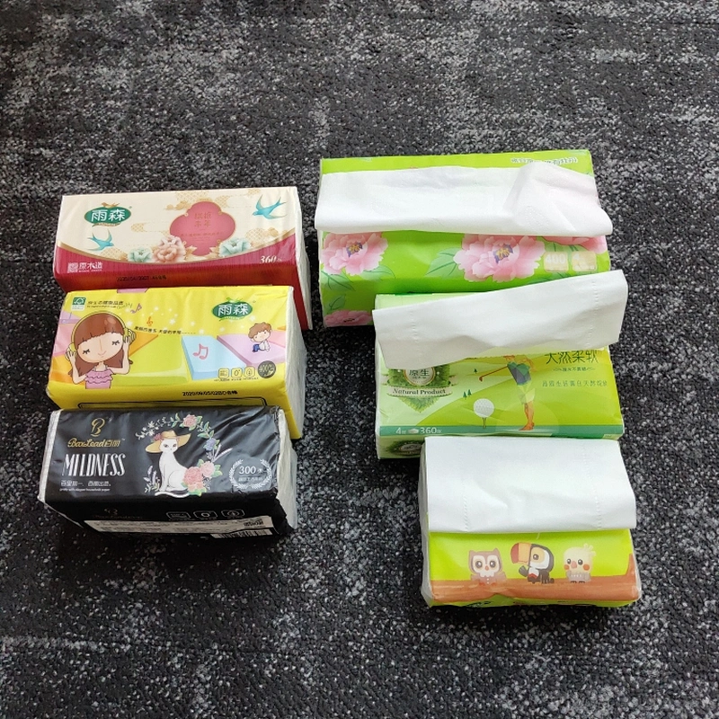 免费样品便宜的 2 层软包面巾纸