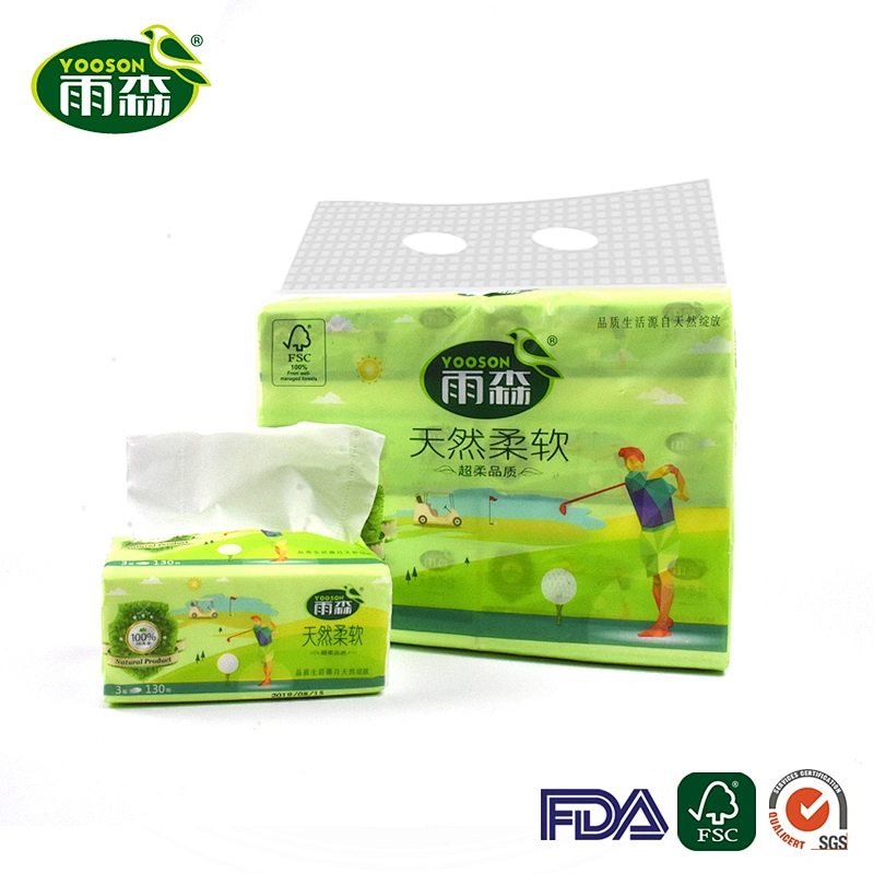 Wholesale virgin wood pulp customizable face tissue paper