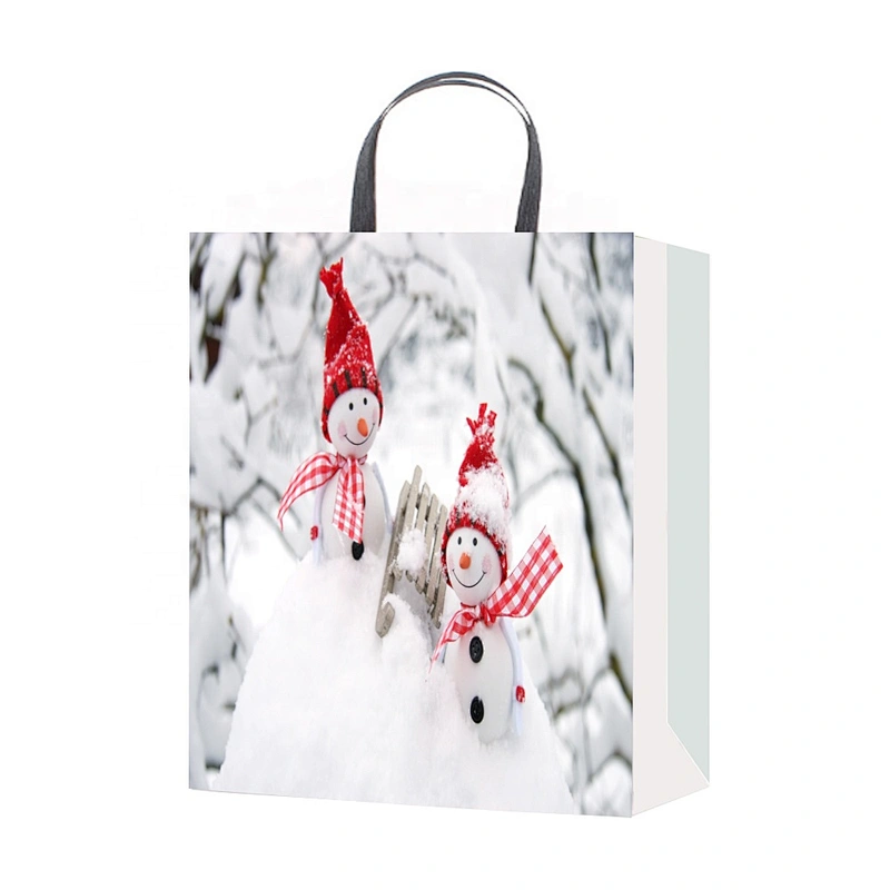 New selling superior quality Coated Paper packaging Bag Hot sale classic Christmas gift bag Packaging