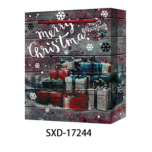 Cheap custom design Christmas gift bag packaging Bag Good style Retro Packaging