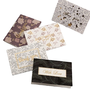 Thankyou Greeting Cards Gift Printing Flowers Glitter Hot Europe Time THANKSGIVING Foil Stamp Feature Every Day