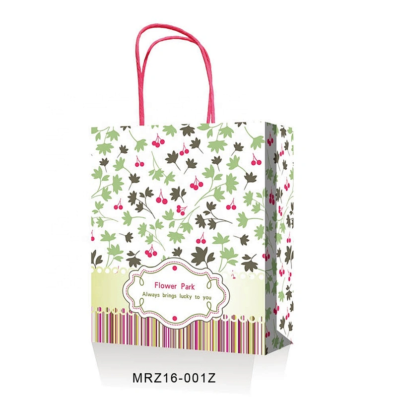 Customize Design  gift packaging Bag fashion style lovely Colorful flower pattern Packaging