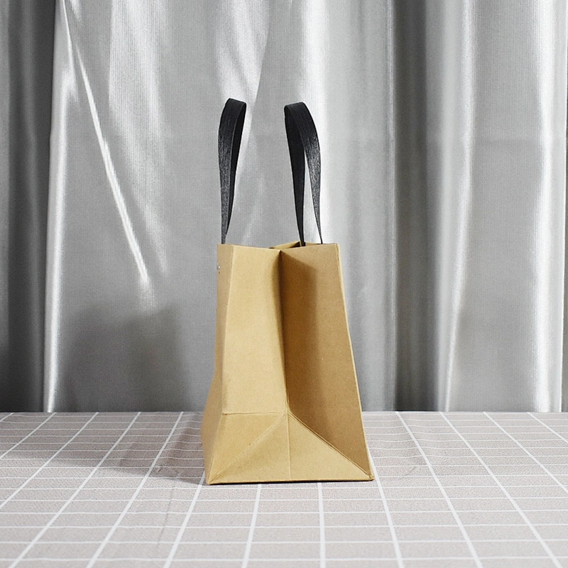 Hot Wholesale Stock Horizontal Brown Kraft Paper Bag With PVC Transparent Window For Packing Gifts