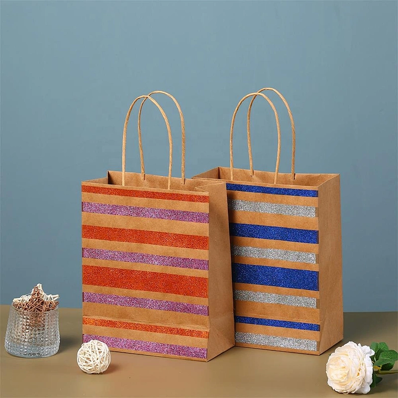 Paper Bags Craft Paper Customize Design Shopping Paper Bag Printing Gift Packaging Pcs