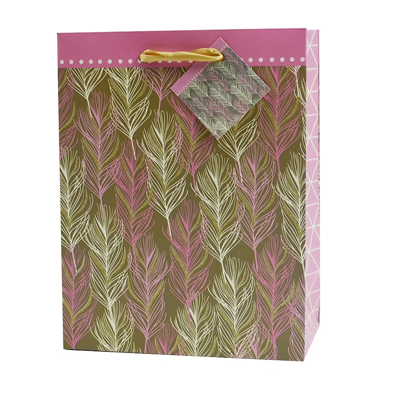 Customize Design map pattern gift packaging Bag hot selling Hand Length Handle Packaging