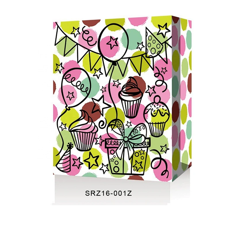 Latest arrival Birthday gift bag New product good quality arabesquitic paper Packaging