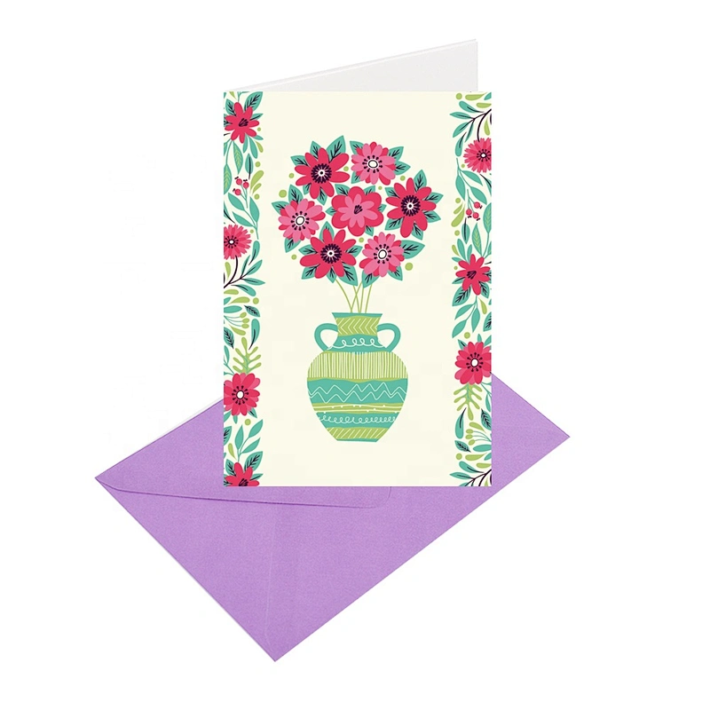 Myway Greeting Card Printing Customized Blank Handmade Tamil Love Greeting Card Cartoon Gift Custom Letters Europe Craft Toxic