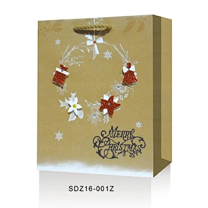 Manufacturer sale Christmas gift bag bag excellent quality Kraft paper Packaging