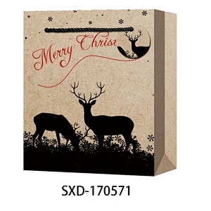 Custom Logo Print Wholesale Grocery White Brown Kraft Paper Gift Bag with Handle Item Industrial Surface Packaging