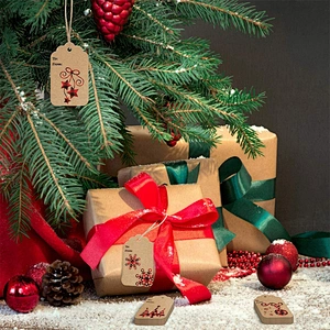 Surprise price hot sales gift tags with hot stamping kraft paper for packing gifts