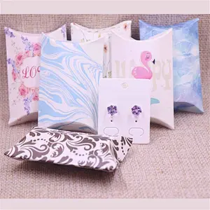 hot sales pillow paper box CMYK printing Xmas design for packaging gifts