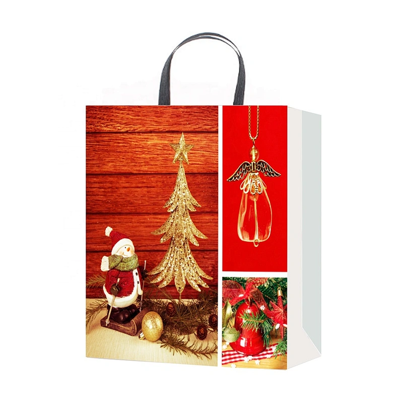 Best selling Offset printing gift packaging Bag trendy style Various Christmas gift bag Packaging
