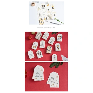 Hot sales Christmas design gift tags with CMYK and hot stamping for decorate