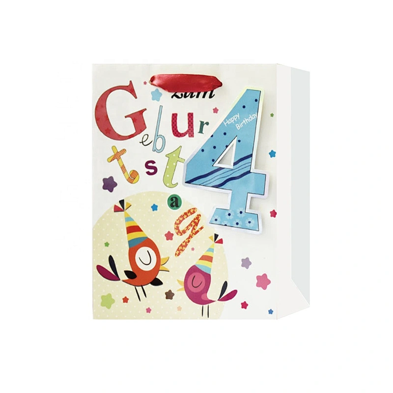 Promotional sale Birthday gift bag for children Customized good quality Kraft paper Packaging