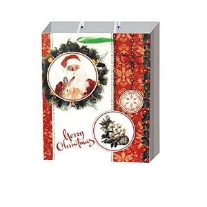 Custom Paper Bag Christmas Shopping paper Gift Bags Logo Gift Packaging Bag Various Christmas