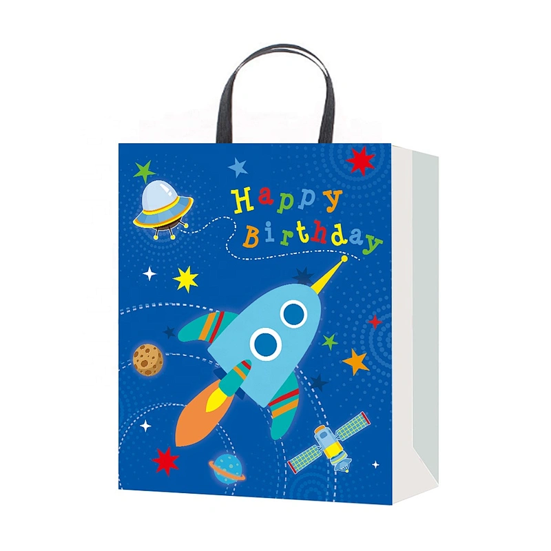Latest arrival Birthday gift bag customized color Cartoon pattern paper Packaging