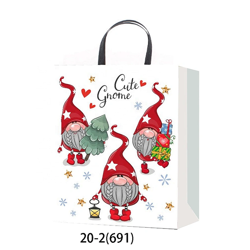 Christmas Shopping Paper Bag Gift Bags With  Customized Logo Gift Packaging Bag Various Christmas