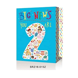 China wholesale Birthday gift bag Customized good quality Digital pattern paper Packaging