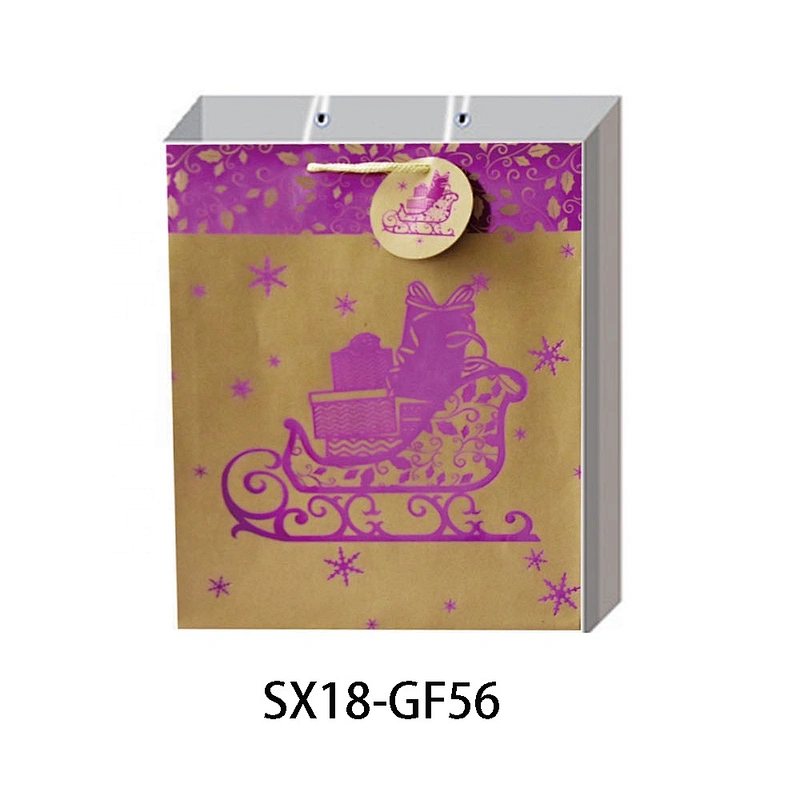 Premium quality Christmas gift Bag Competitive price Kraft Hand Length Handle Packaging
