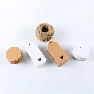 Different shapes hot sales gift tags with kraft or white card paper for box or other packing