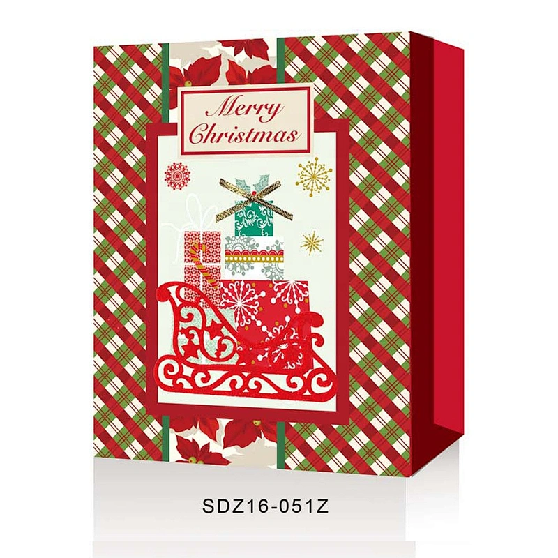 Christmas Packing Shopping paper Gift Bags With Logo Popular Gift Packaging Bag Various Christmas Gift Bag Packaging