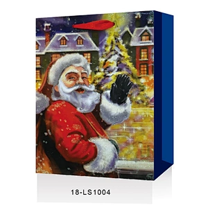 Best sell wholesale gift packaging Bag Good style Various Santa Claus patterns Packaging
