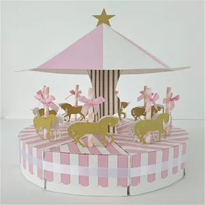 New design cardboard paper wedding gift box packaging with ribbon for packaging sweets and gifts